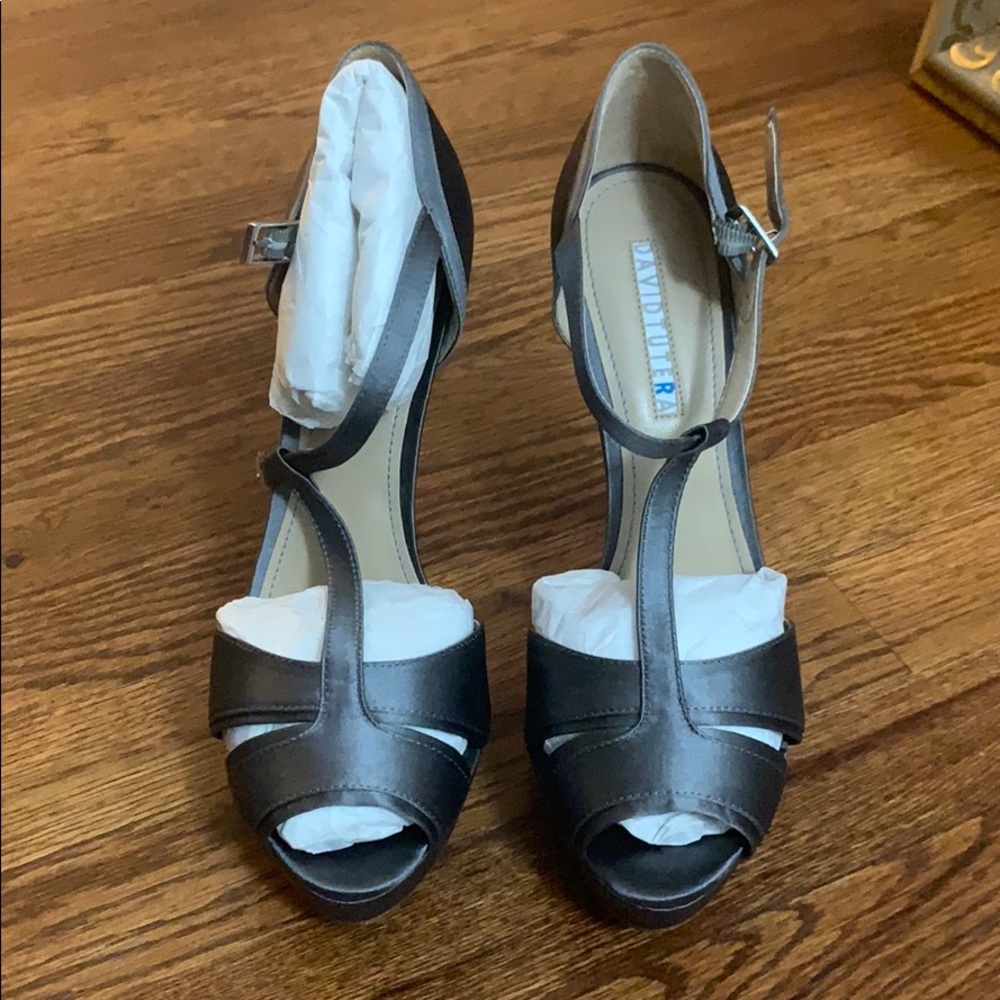 David Tutera Silver Evening Pump